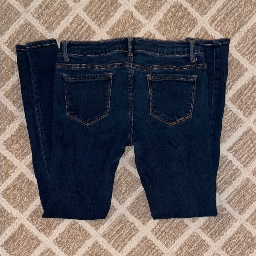Dark Blue Women's Skinny Jeans - Picture 3 of 6